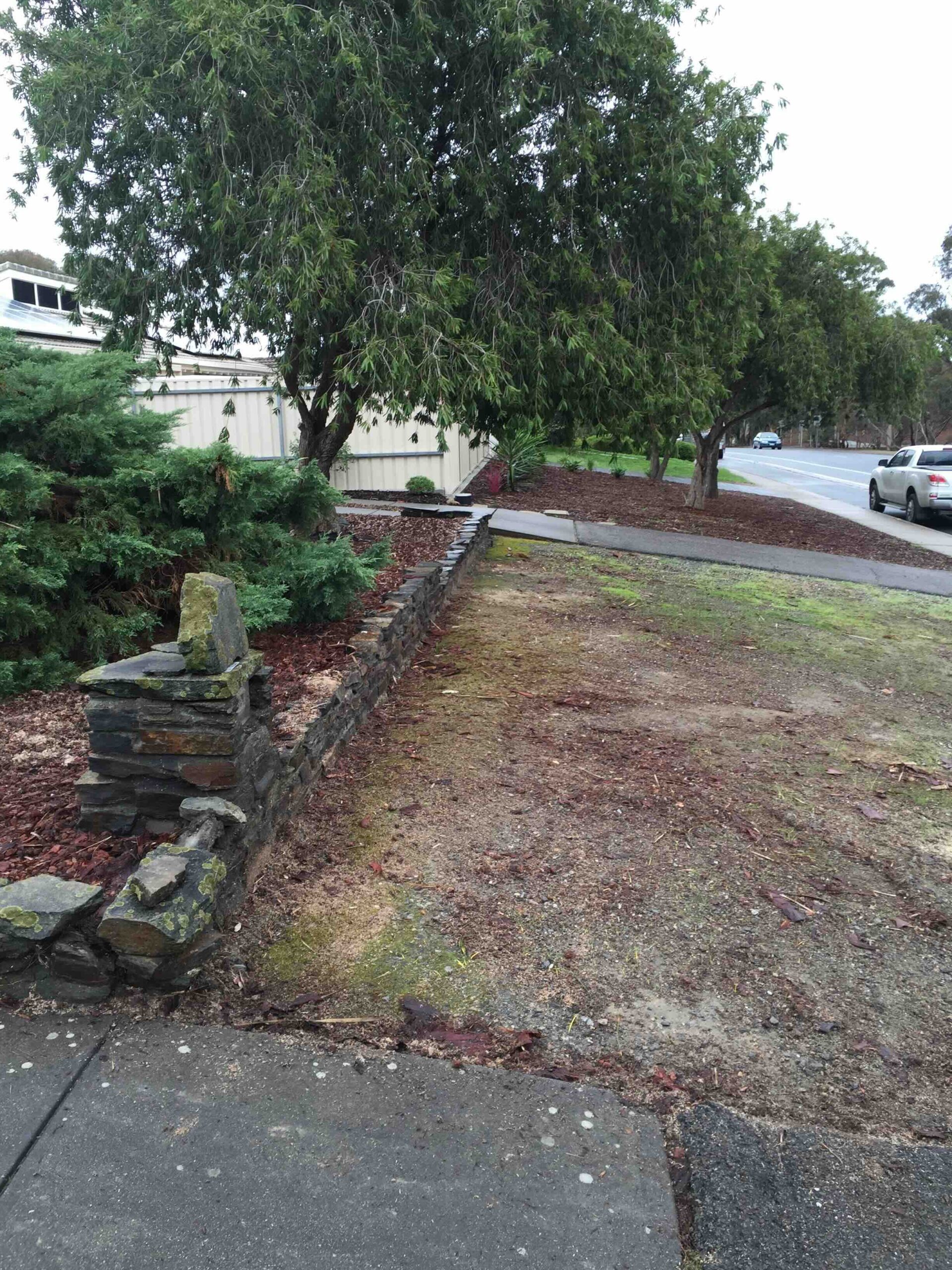 Clean verge after green waste removal