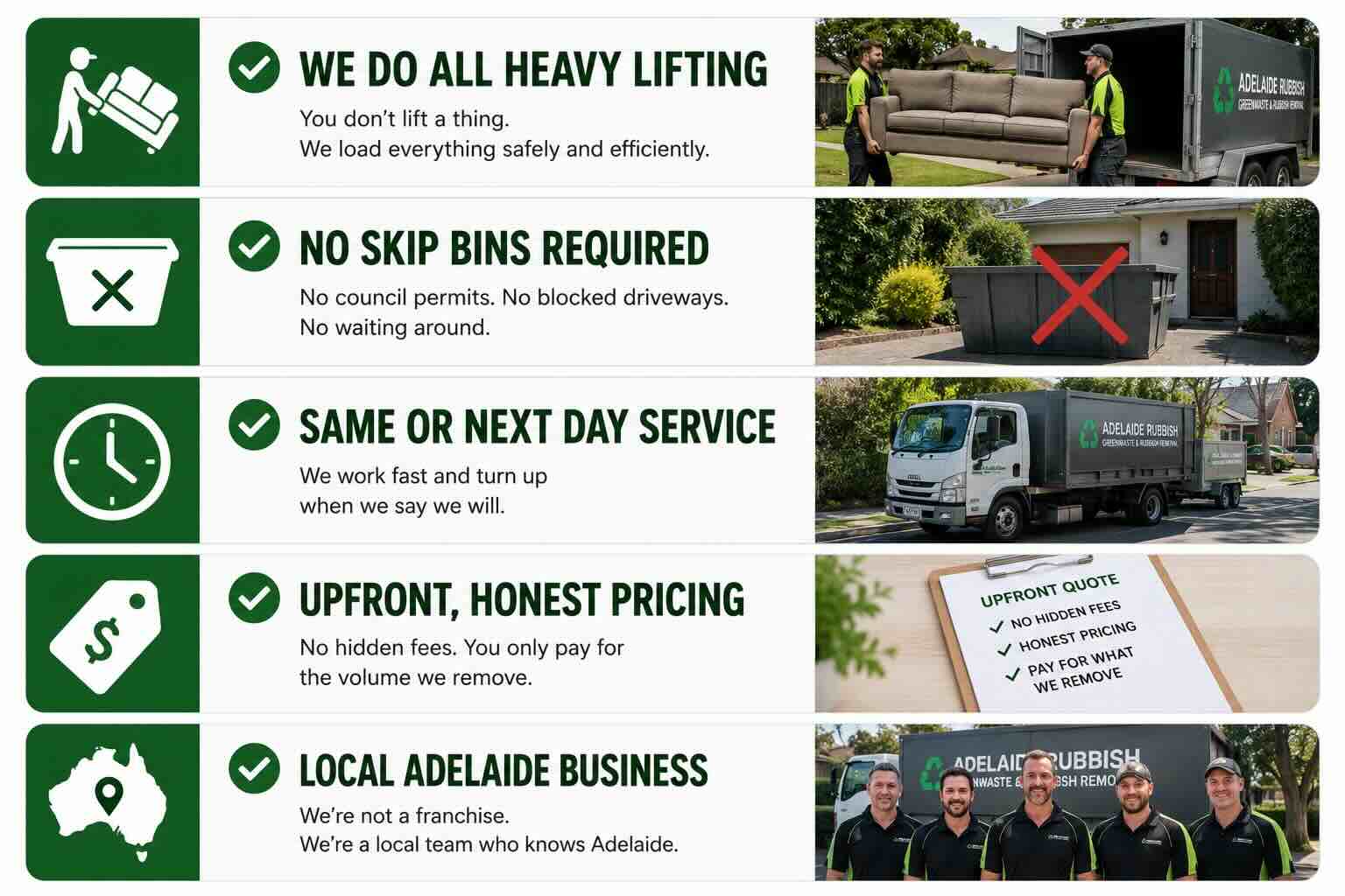 Why Choose Adelaide Rubbish Graphic
